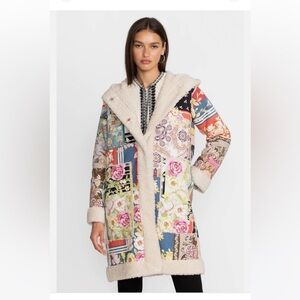 NWT Johnny Was Kerry Multicolored Suede Coat Size Small